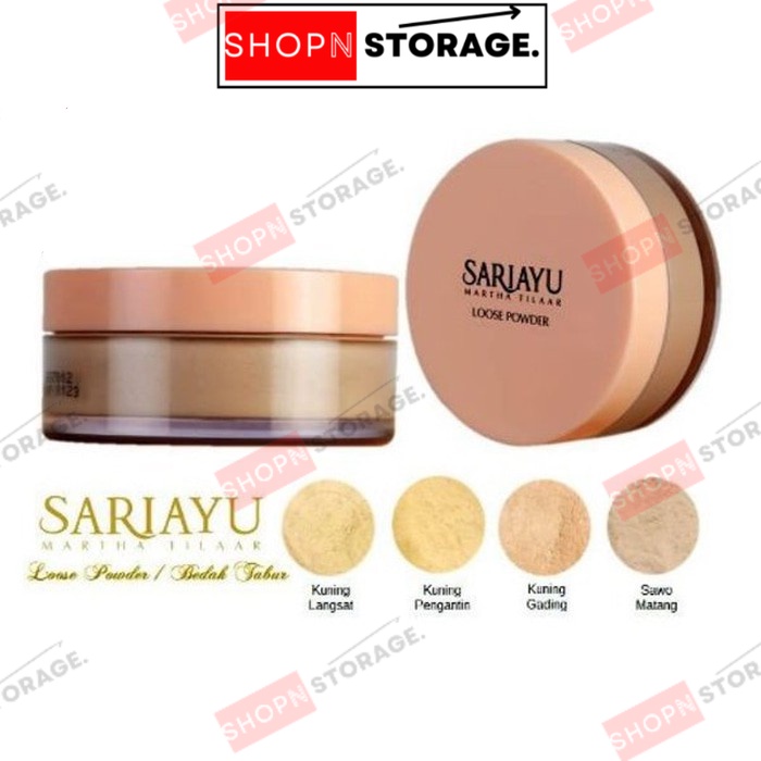 SARIAYU Loose Powder Kuning Gading, Kuning Langsat, Kuning Pengantin, Sawo Matang 14gr