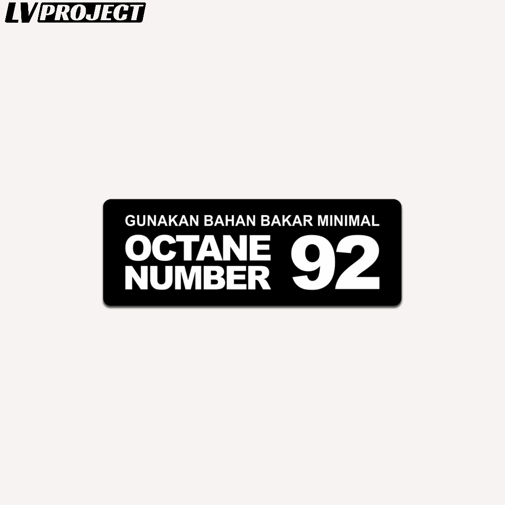 Jual Sticker Octane Number Ron 92 Stiker Motor Mobil Laminasy Glossy Waterproof | Shopee Indonesia