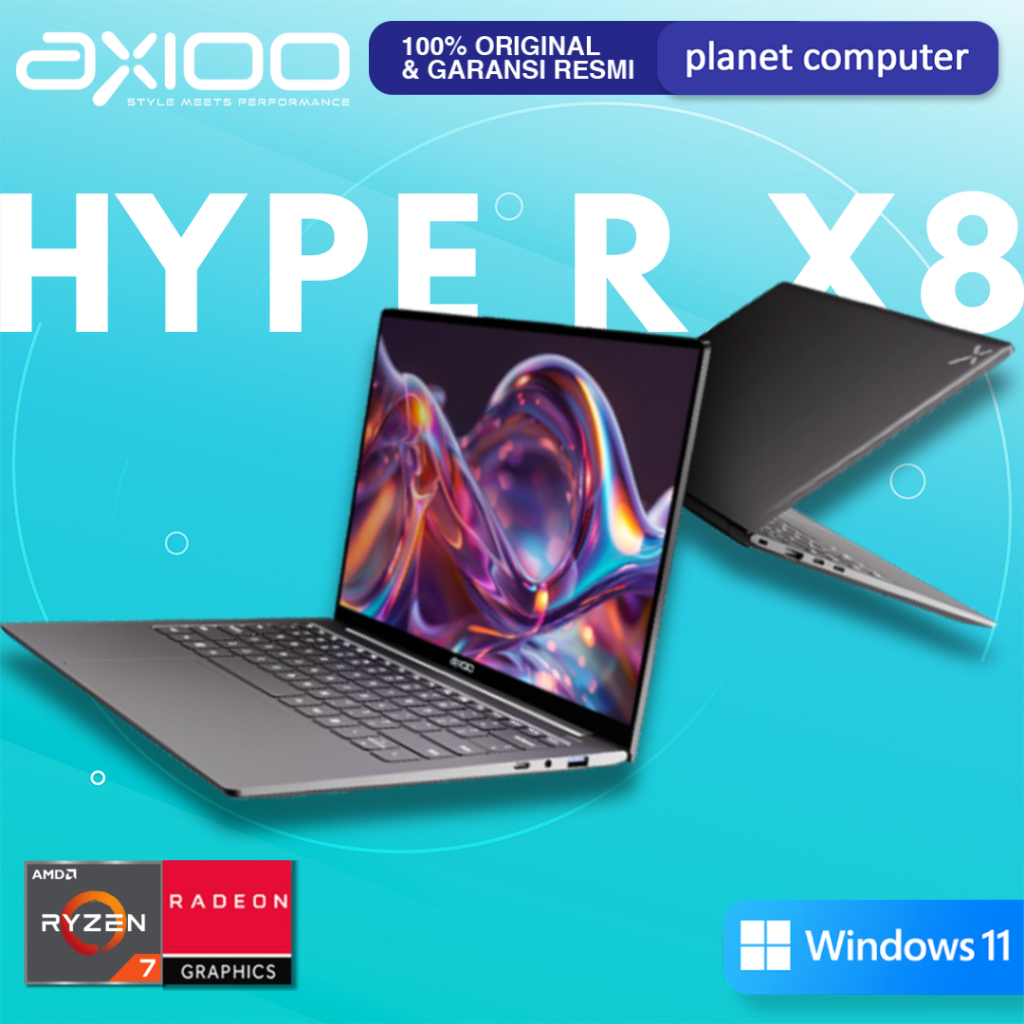 Jual Axioo Hype 7 X8 | Hype R X8 OLED Ryzen 7 6850 RAM 16GB 512 GB SSD Windows 11 14FHD RESMI ORIGINAL | Shopee Indonesia