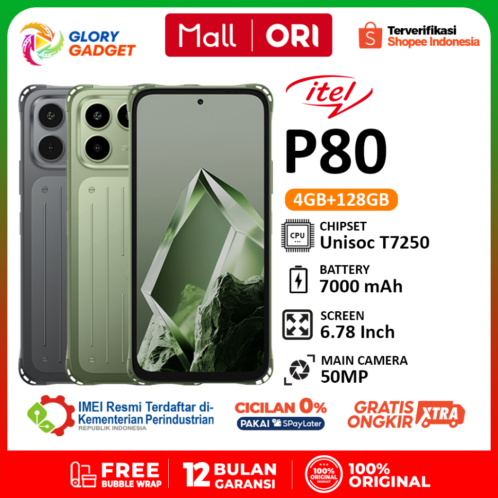 Jual Itel P80 [6GB+128GB] - Garansi Resmi 1 Tahun | Shopee Indonesia