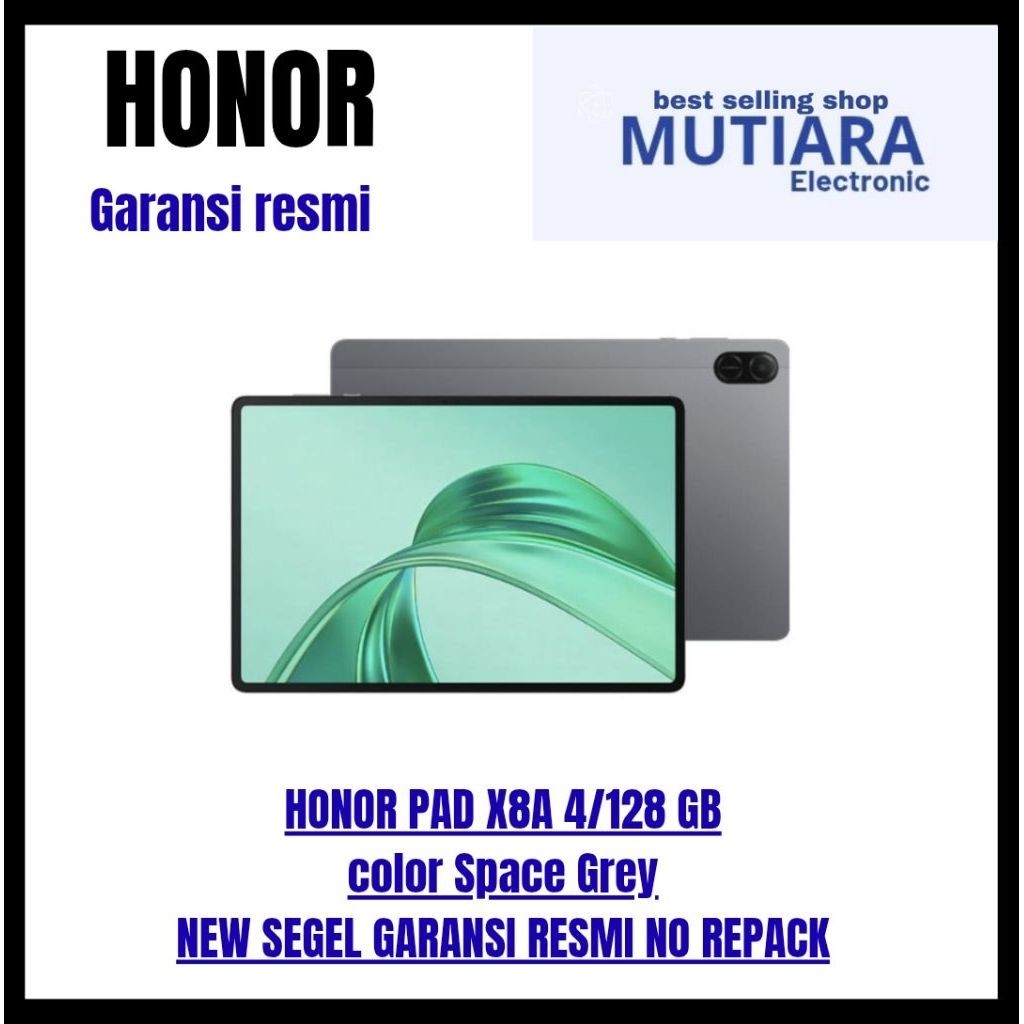 HONOR PAD X8A 4/128 GB Gray Tablet New Segel Resmi No Repack