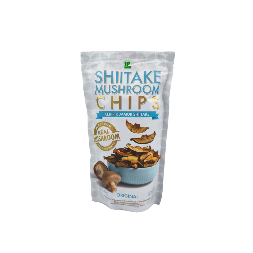 Jual IP Farm Shiitake Mushroom Chips Original 50Gr Keripik Jamur Shitake | Shopee Indonesia