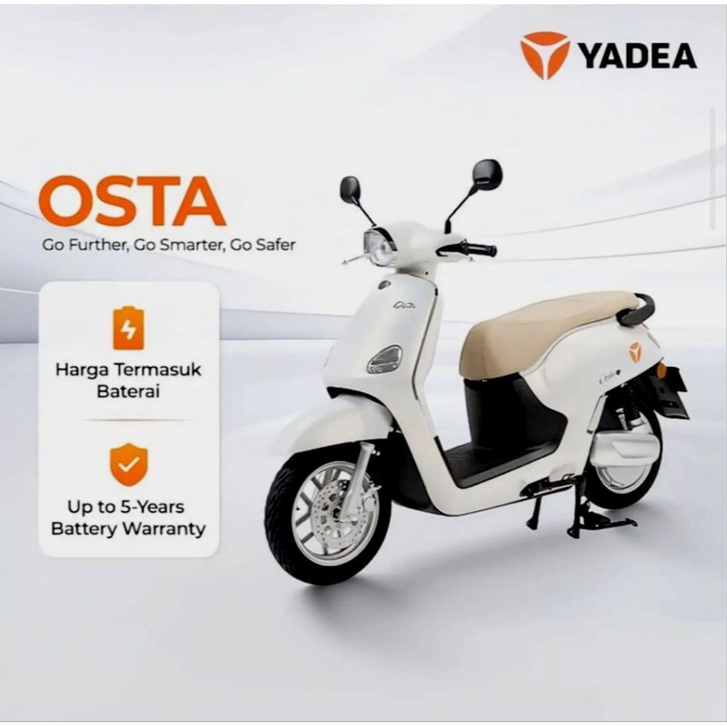 Jual Motor Listrik Yadea Osta-P Bersertifikat Resmi dan Teruji Kelayakan nya | Shopee Indonesia