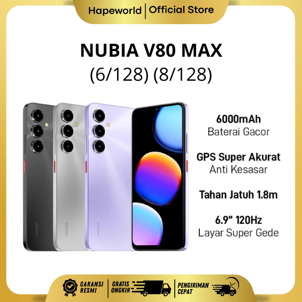 NUBIA V80 MAX (6/128GB) (8/128GB) - GARANSI RESMI