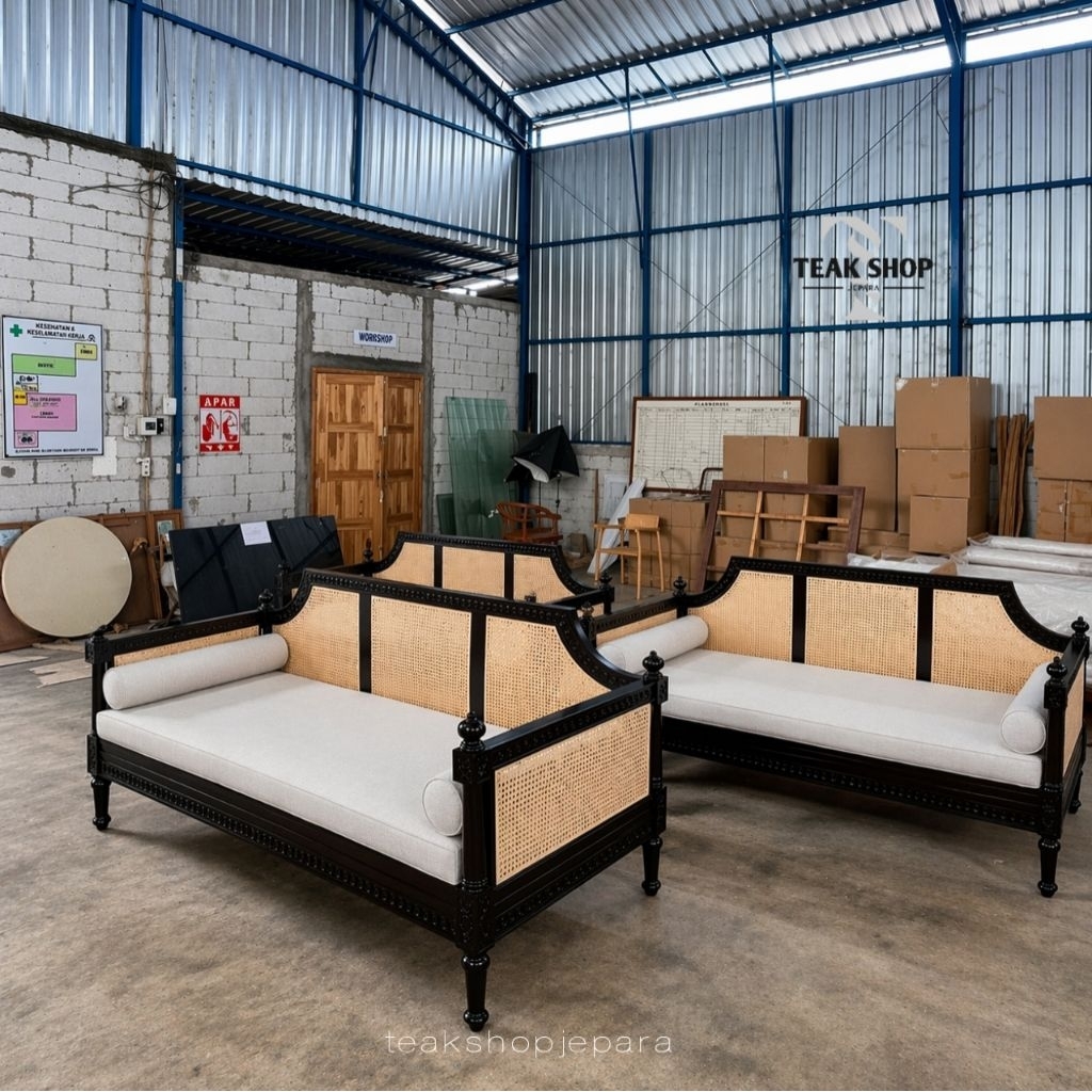 Jual Sofa Bale-Bale Ganesha Sofa Daybed Rattan | Shopee Indonesia