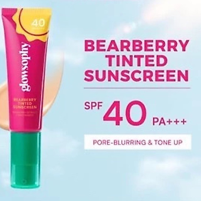 Glowsophy Bearberry Tinted Tone Up Sunscreen SPF 40 PA+++ 30ml Sunblock