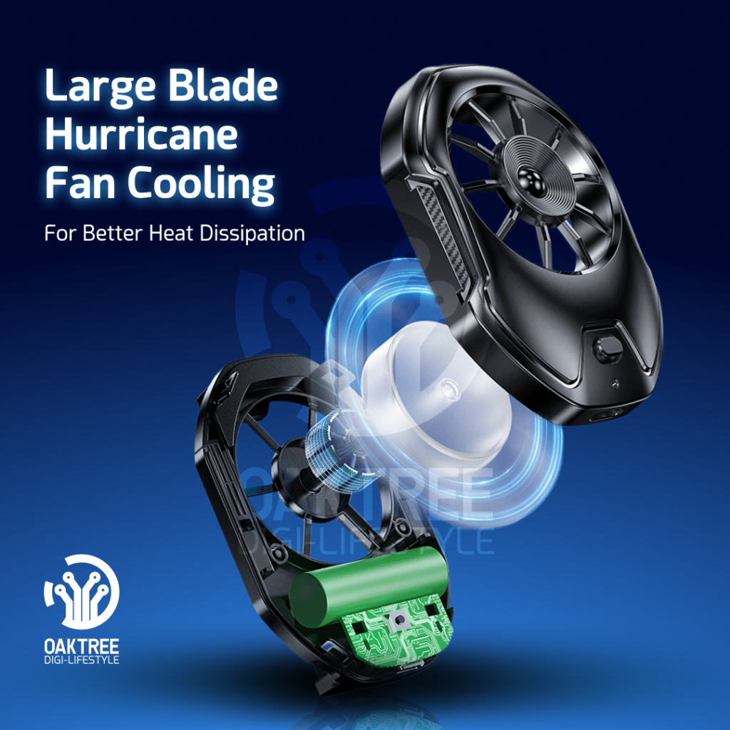 fast delivery oaktree funcooler fs21 fan cooler kipas pendingin hp built-in battery