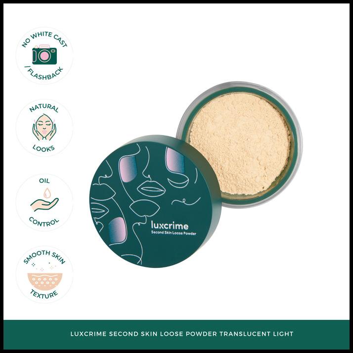 Luxcrime Second Skin Loose Powder Translucent Light Diskon