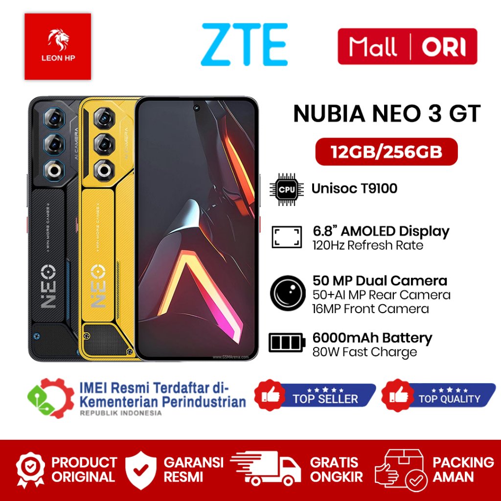 Nubia Neo 3 GT 12GB+256GB - Garansi Resmi 1 Tahun