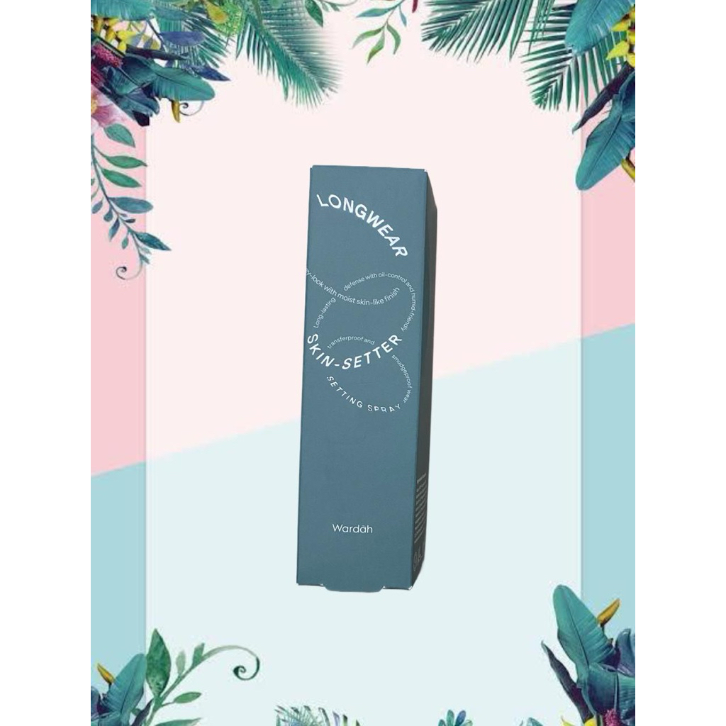 ( bibibb_shop ) Wardah Longwear Skin-Setter Setting Spray 80 ml - 24H Color Set & Lock With Skin-SetterTM Technology