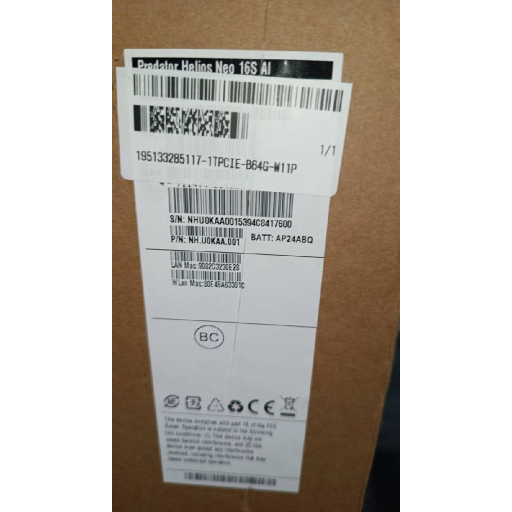 Jual acer predator helios neo 16s ai oled ultra 9 275HX RTX 5070Ti Ram 64/1 TB | Shopee Indonesia