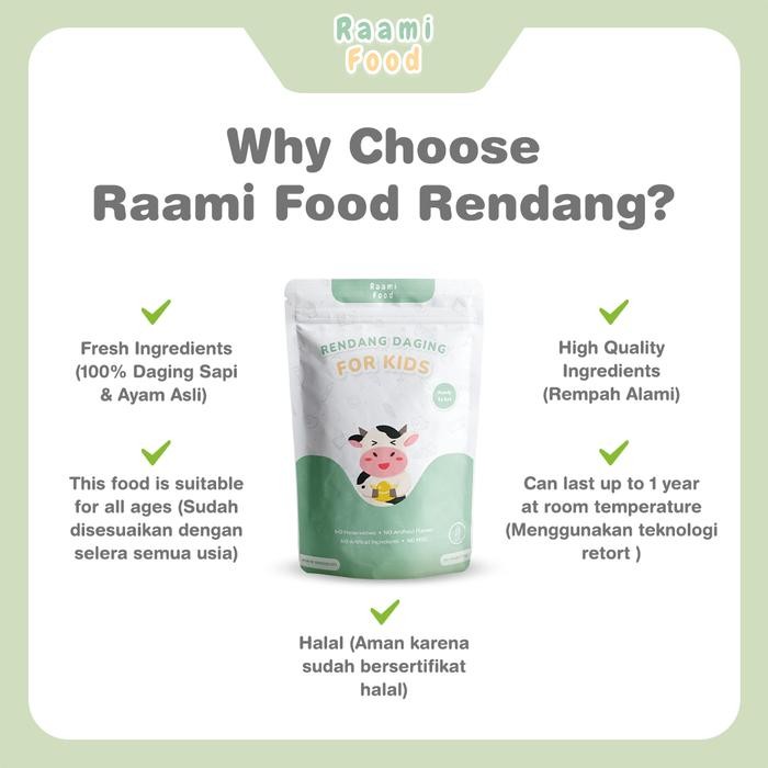 vx3x- Raami Food - Paket 5 Rendang Daging Sapi Suwir Padang Tidak Pedas No Msg