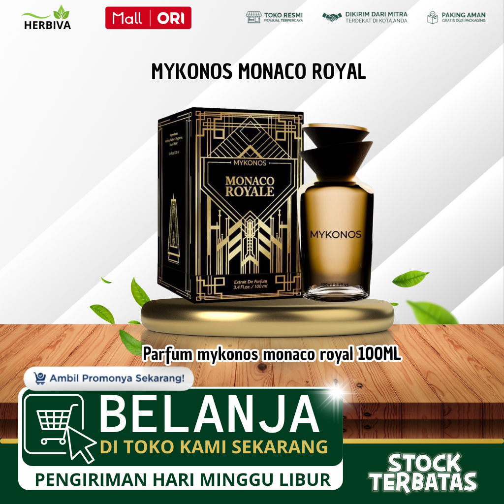Parfum Mykonos Monaco Royale Extrait De Parfume 100ml BNIB 100% Original Tahan Lama
