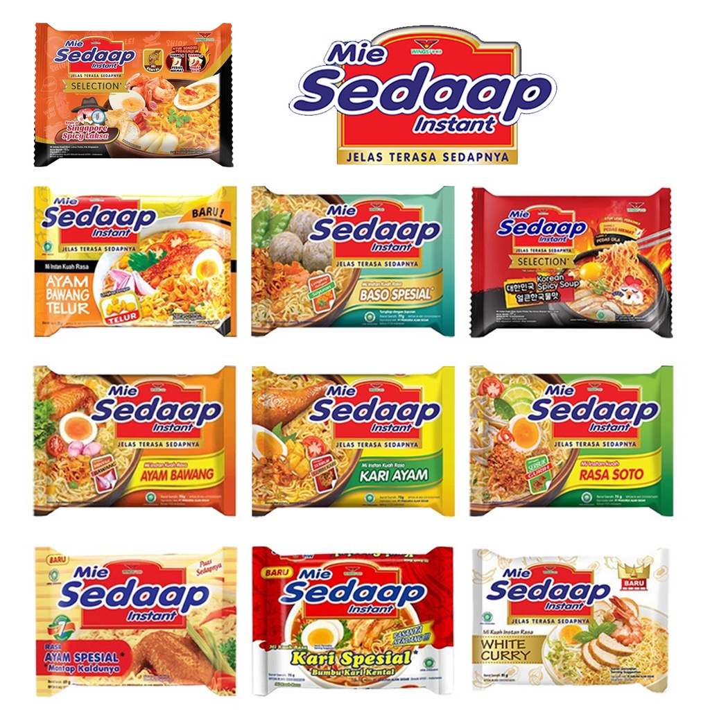 Jual MIE SEDAAP ALL VARIAN GORENG SOTO MADURA KOREAN SPICY CHICKEN SOTO PEDAS SEDAP GROSIR MURAH CEMILAN ANAK MI INSTAN 1 DUS AYAM INSTANT ISTIMEWA KOREA LAKSA SINGAPORE 90gr x 5 SATUAN ECERAN AYAM BAKAR LIMAU SALERO PADANG SOUP SOTO MADURA SPESIAL WINGS