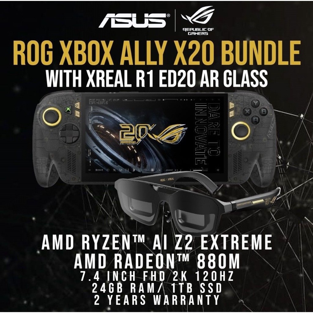 Jual [READY STOCK] ASUS ROG XBOX Ally X20 Bundle with XREAL R1 Edition 20 AR Glasses | Shopee Indonesia