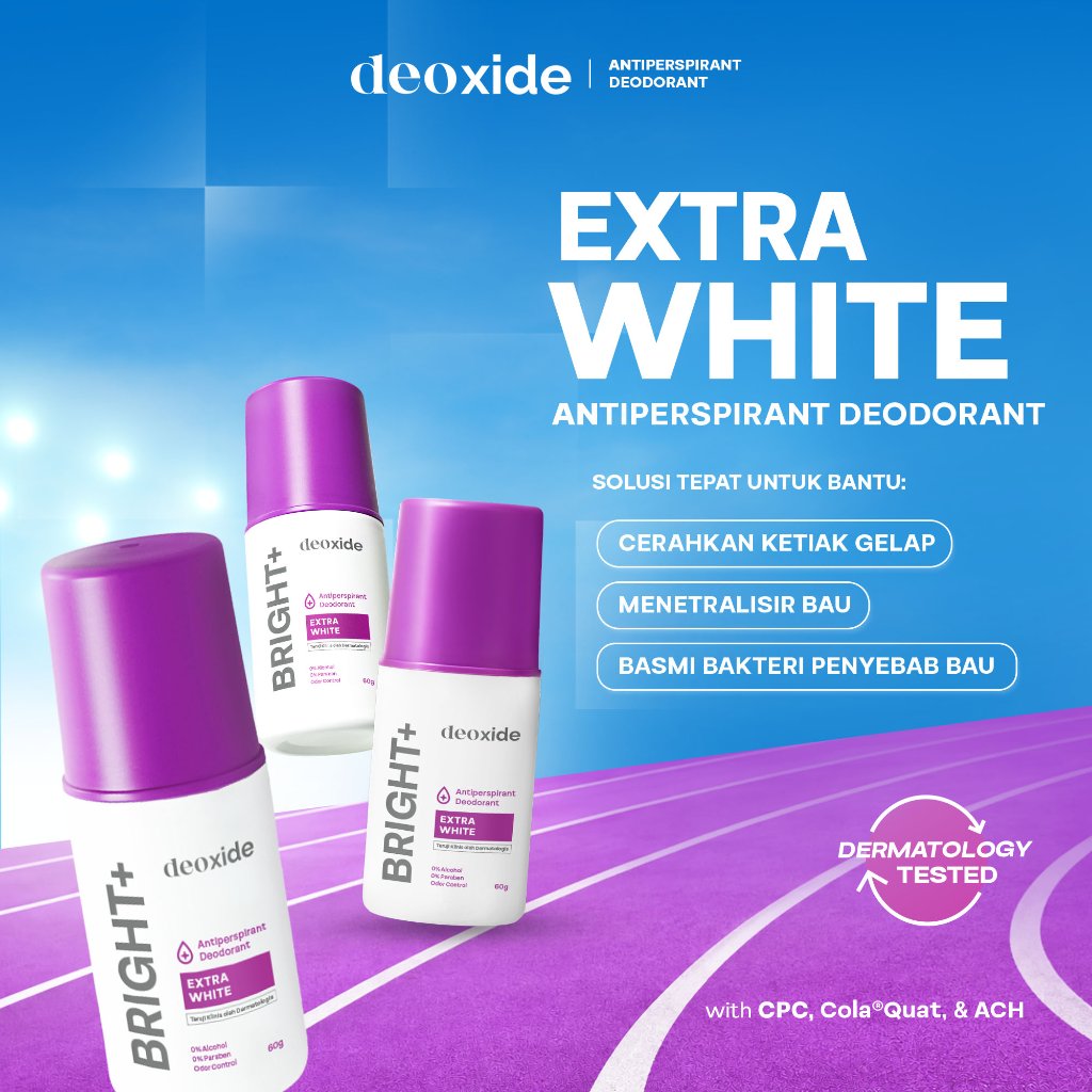 [Exclusive] Deoxide Antiperspirant Deodorant Roll On BRIGHT+ For Brightening 3 Pcs