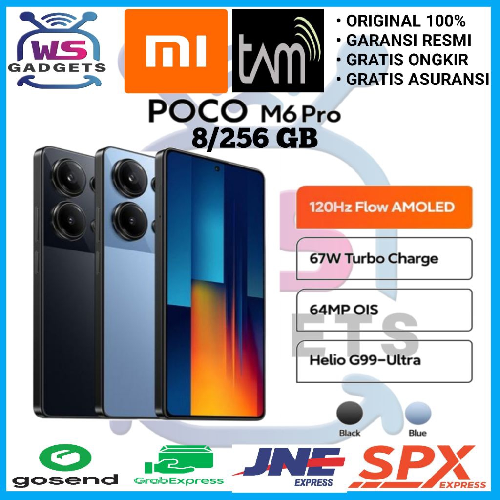 XIAOMI POCO M6 PRO NFC RAM 8/256GB GARANSI RESMI TAM XIAOMI INDONESIA