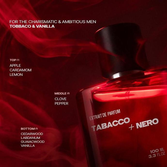 [NO.1 PARFUM TERLARIS] FYNE Tabbaco Nero Extrait de Parfum 100ml | Parfum Pria Aroma Tabbaco , Wangi Hangat & Maskulin, Bold Gentleman Scent, Parfum Pria Dewasa Berkarakter, Aroma Rich & Elegan, Signature Scent, Cocok untuk Date, Dinner & Event