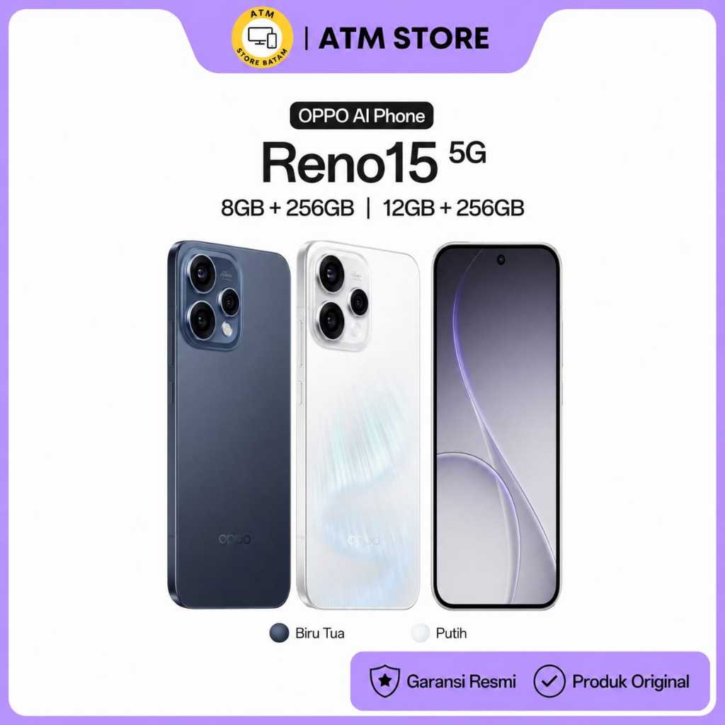 OPPO RENO 15 5G 12/256GB GARANSI RESMI OPPO