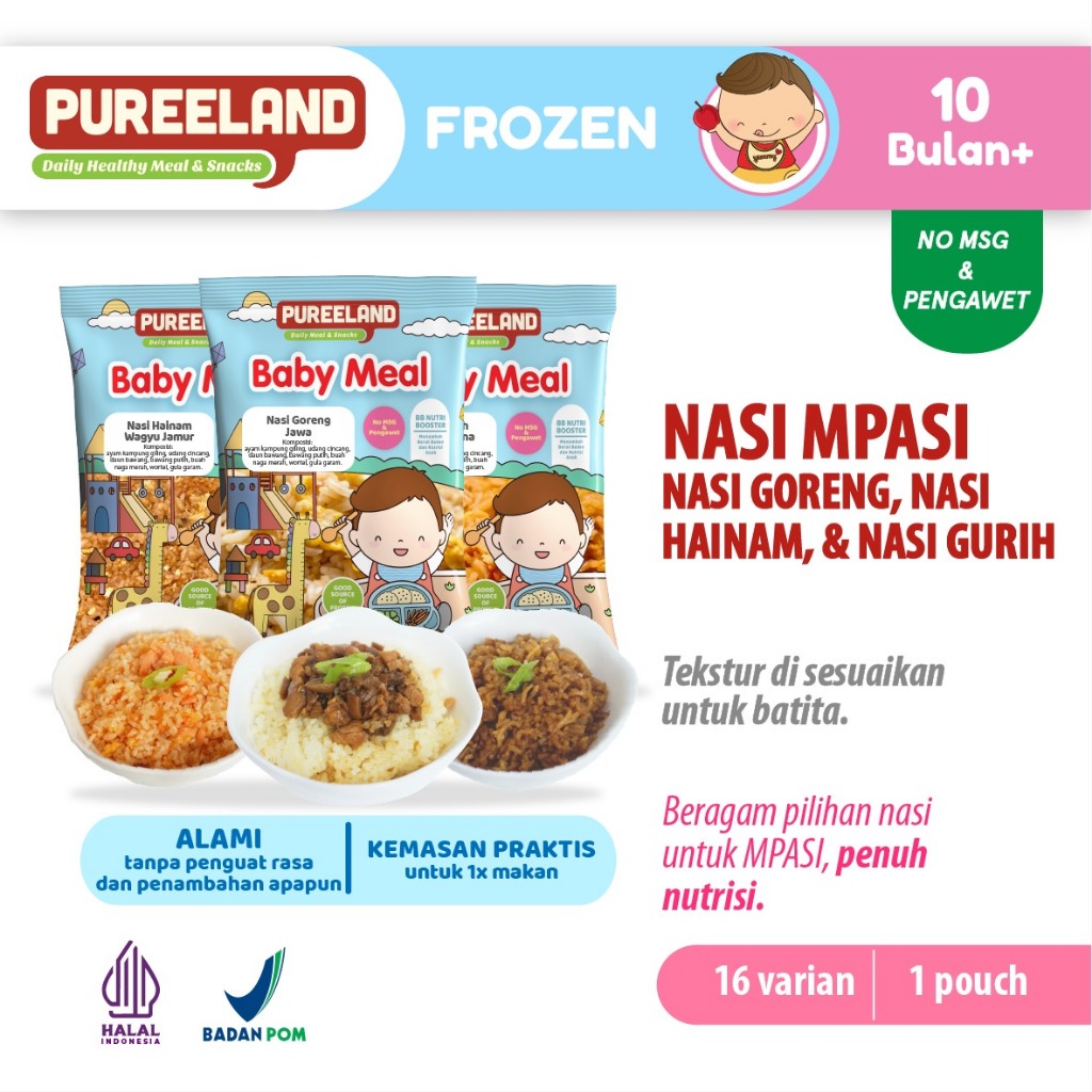 Jual Pureeland Fried Rice / Nasi Goreng / BB Booster / Mpasi organik | Shopee Indonesia