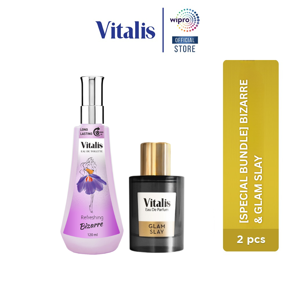 [Bundle] Vitalis EDP 50ml & EDT 120ml - Glam Slay dan Bizarre