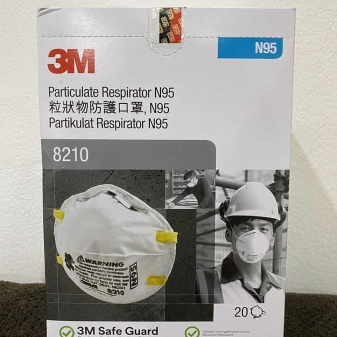 BEBAS ONGKIR - MASKER 3M 8210 N95 1 box = 20 pcs original product