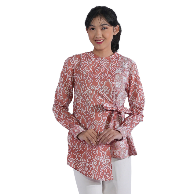 Jual BATIK TRUSMI Blouse Batik Wanita Batik Motif Mega Mendung Zuoyi Salem | Shopee Indonesia