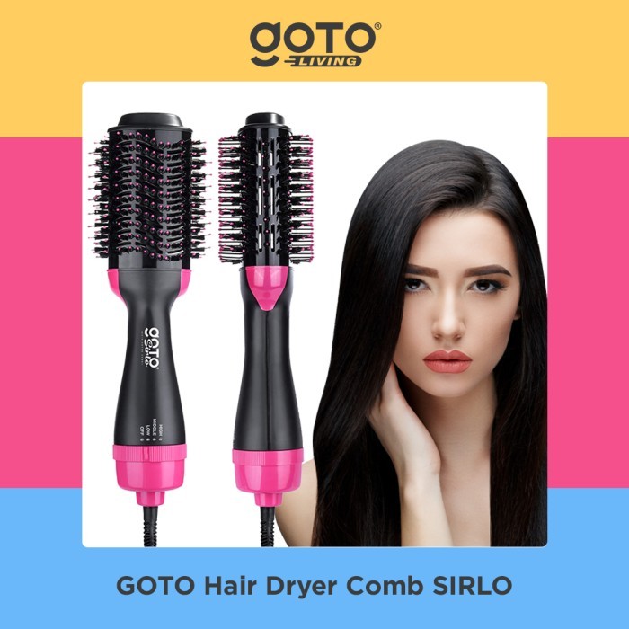 TERBARU! Goto Sirlo Hair Dryer Comb Sisir Blow Pelurus Curly Pengering Rambut