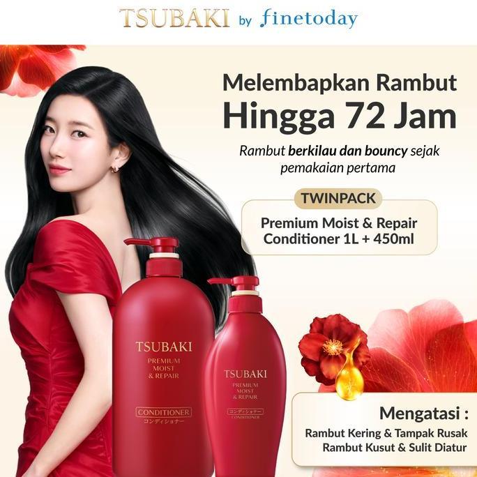 DISKON [BUNDLE] TSUBAKI Premium Moist & Repair Conditioner 1L & Conditioner 450ml
