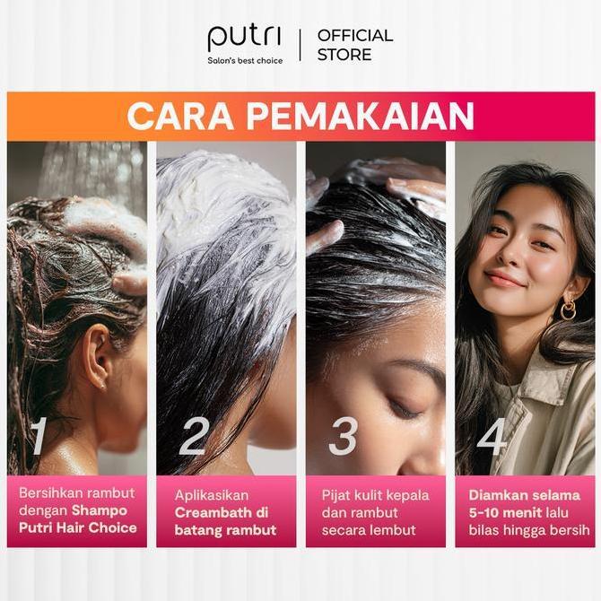 Haircare- Putri Natural Creambath Avocado 240Ml Rambut Kuat, Halus & Lembut | Creambath Ngi | Peratan Rambut Badai | Creambath Lokal Bpom | Hair Care Set Putri | Dengan Ekstrak Alpukat | Melembapkan & Menutrisi Rambut Kering