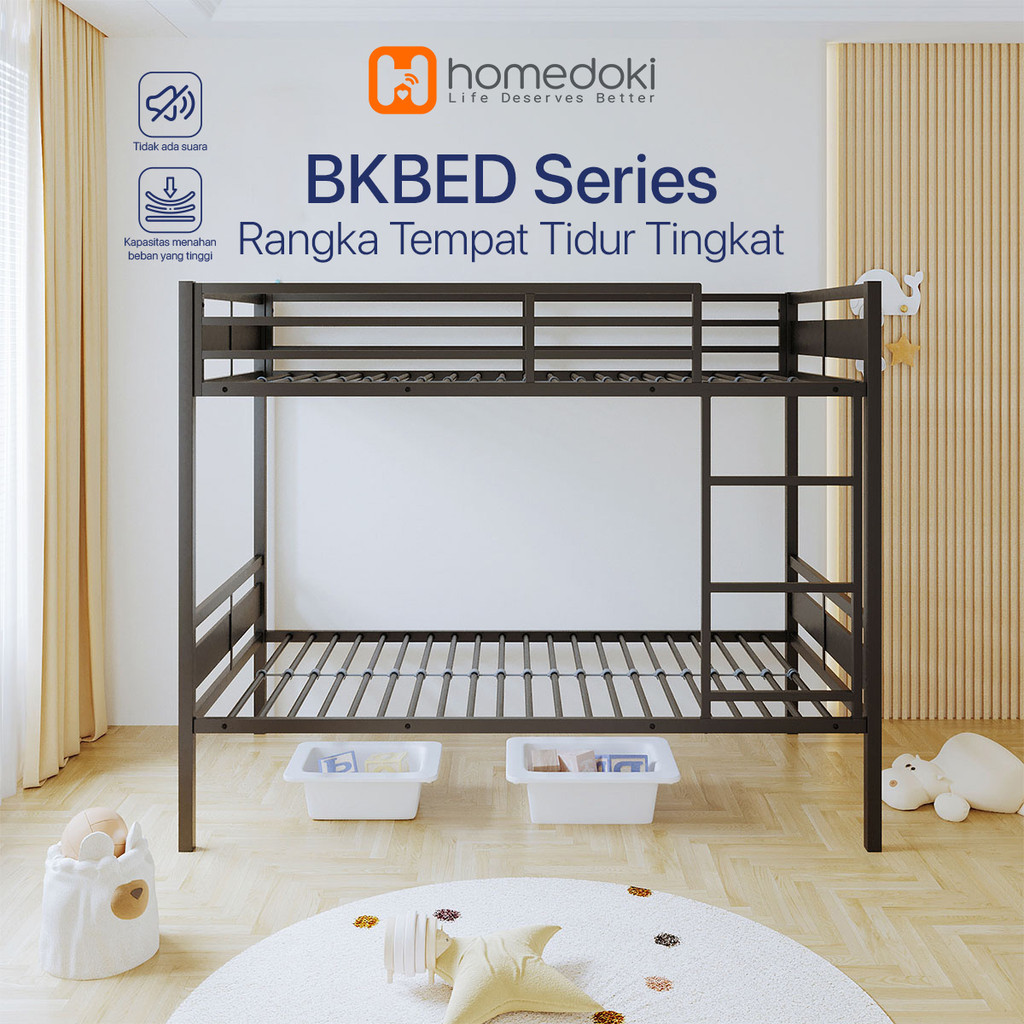 Jual Homedoki CloudBed Series / Dipan Ranjang / Tingkat Susun 2 Tempat Tidur / Tingkat Besi Tingkat Ranjang | Shopee Indonesia