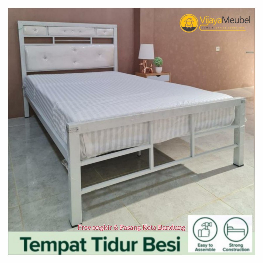 Jual Ranjang Besi minimalis putih Bandung | Shopee Indonesia