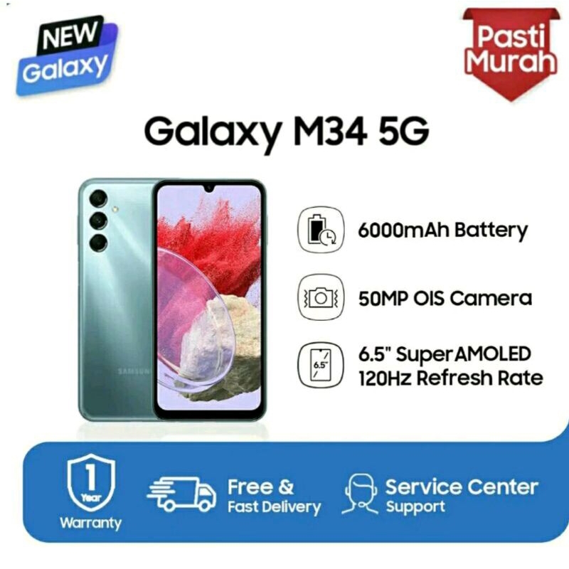 Samsung Galaxy  M34 5G 8/256GB Garansi Resmi