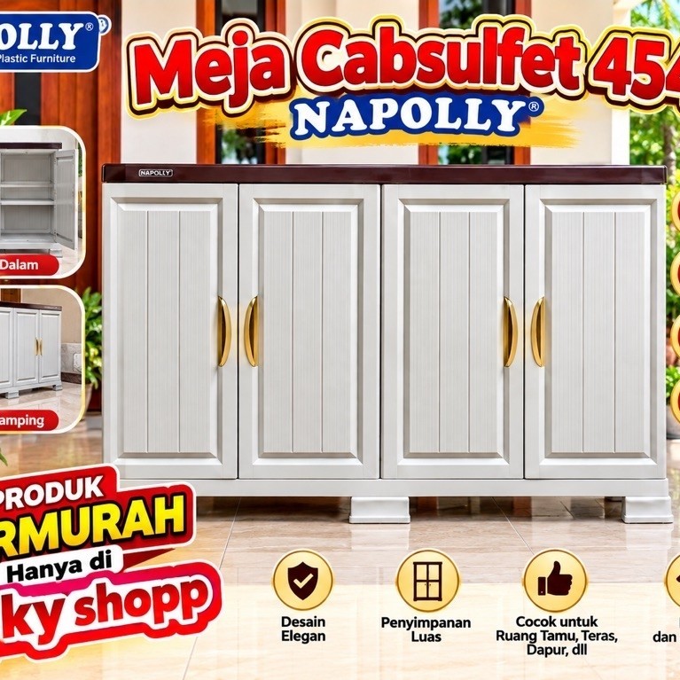 Jual NAPOLLY CABSULFET 454 meja tv plastik | Shopee Indonesia