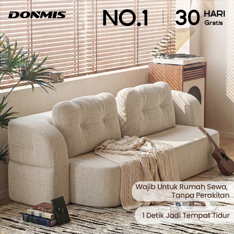 Jual DONMIS Sofa Ruang Tamu 3 Seater Sofa Bed Multifungsi Sofa Santai Dudukan Bisa Jadi Tempat Tidur Gratis 2 Bantal | Shopee Indonesia
