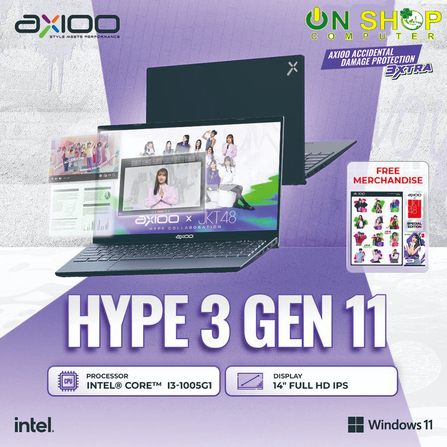 AXIOO Mybook HYPE 3 G11 Core i3 1125G4 8GB 256GB windows 11 - Grey