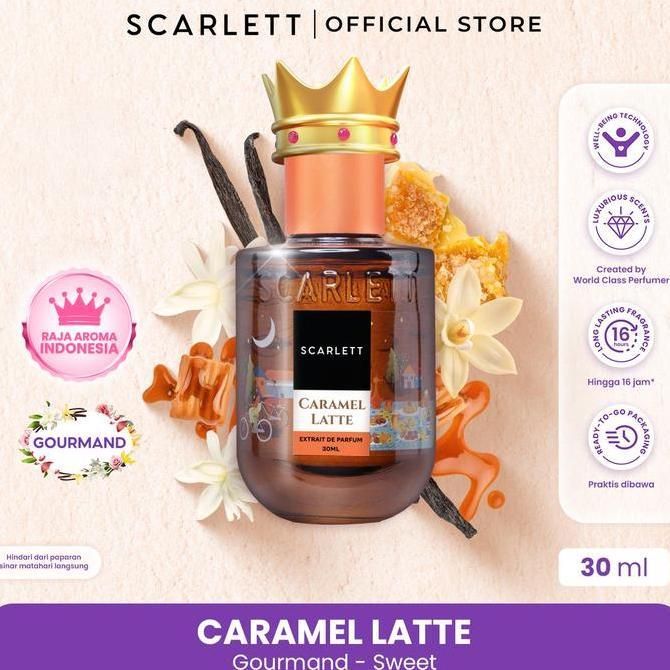 SCARLETT Caramel latte Extrait De Parfum 30ml Aroma Manis yang Menggoda Seperti Dessert Favorit! - Wangi Tahan Lama - Unisex - Parfum Wanita
