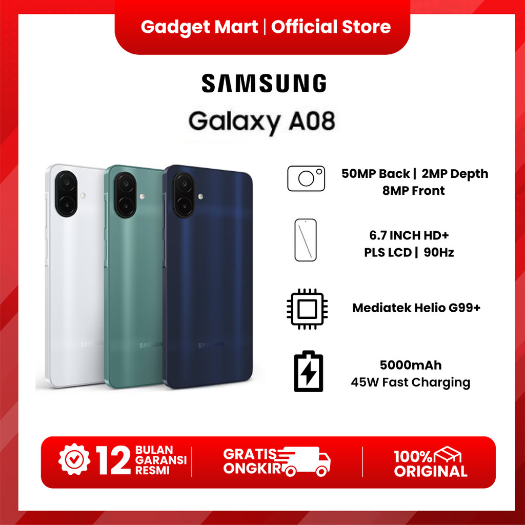 Terlaris SAMSUNG GALAXY A08 - NEW - GARANSI RESMI (WAJIB AKTIVASI SEBELUM DIKIRIM)