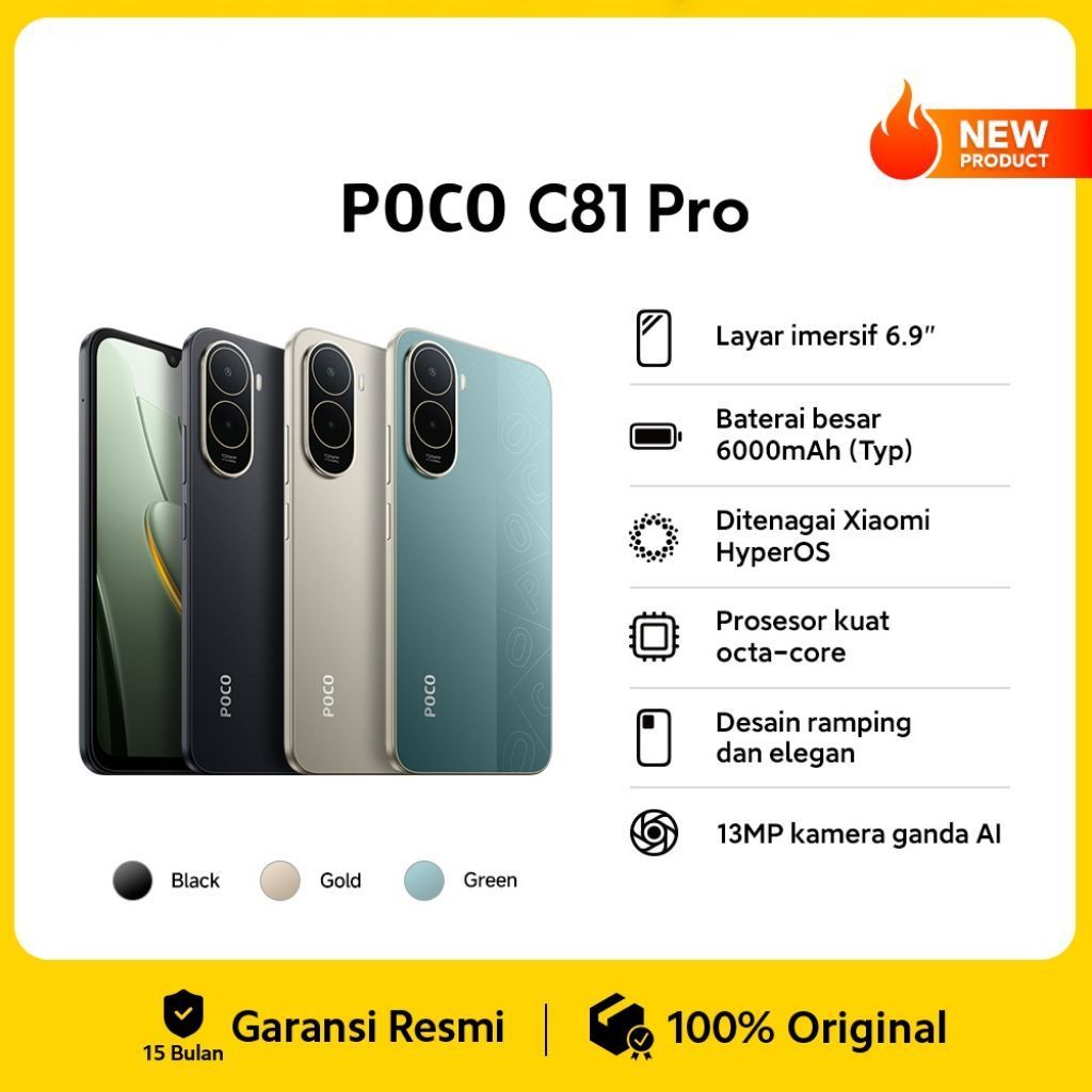 POCO C81 Pro 4/128GB [NEW] Garansi Resmi