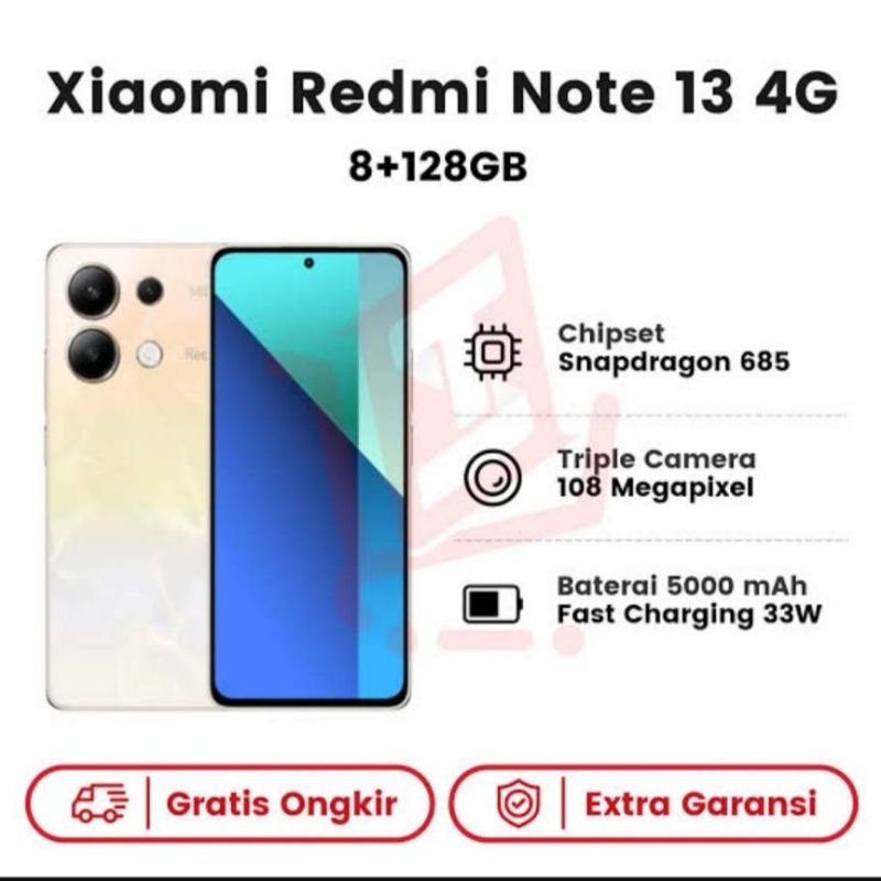 Xiaomi Redmi Note 13 4G 8+128GB Garansi Resmi - Topsell Indonesia