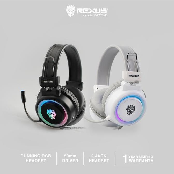 Javimana65 - Headset Headphone Gaming Rgb Pc Mobile Rexus Vonix F30 Rgb Gaming Headset Headphone