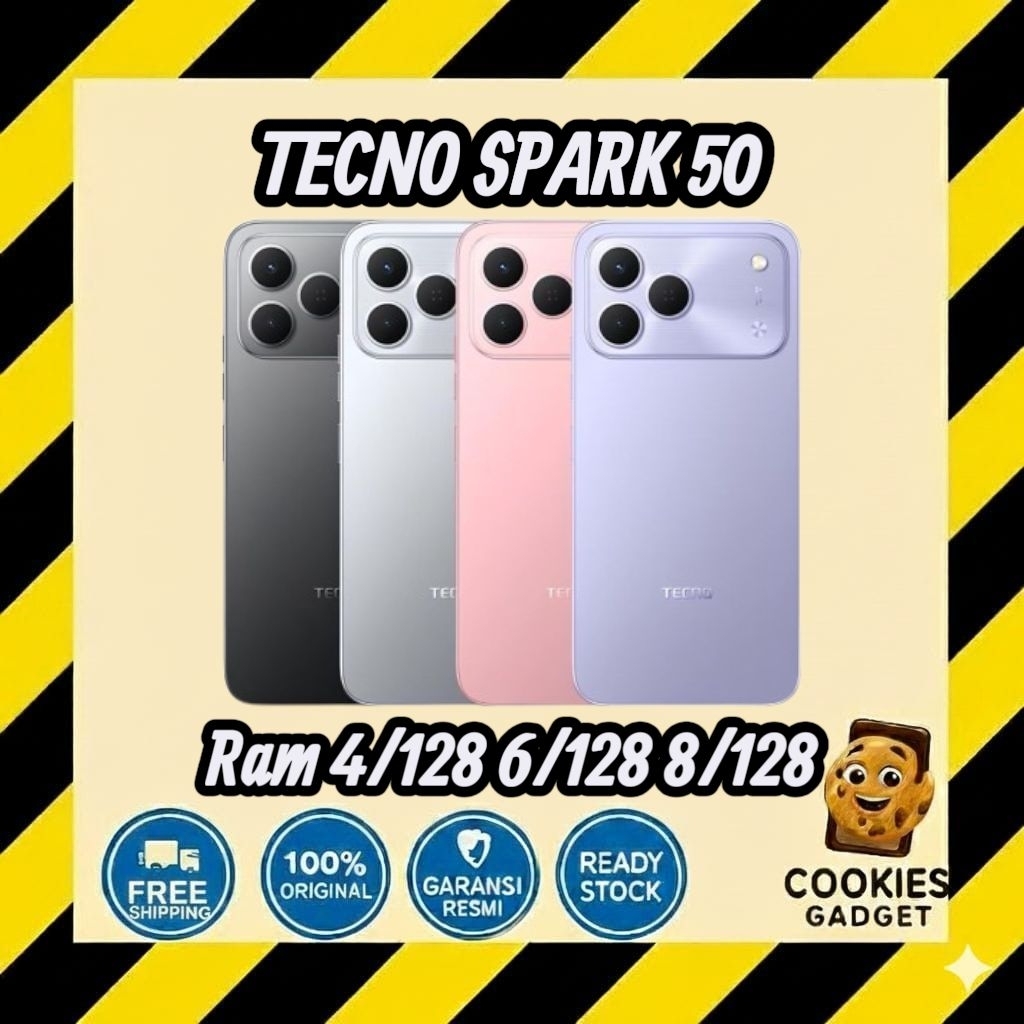 Tecno Spark 50 Ram 4/128 6/128 8/128 Garansi Resmi