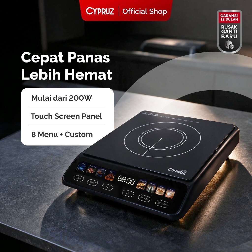 Jual Cypruz Kompor Listrik Induksi Digital Low Watt Portable Induction Overheat Protection | Shopee Indonesia