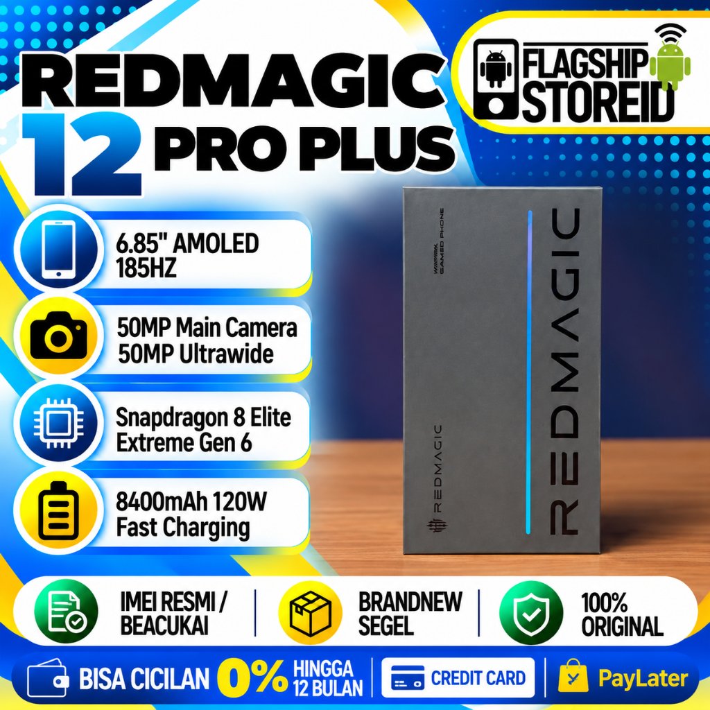 Redmagic 12 Pro Plus 5G 256GB 512GB 1TB Snapdragon 8 Elite Extreme Gen 6 8400mAh 120W 50MP Main Camera