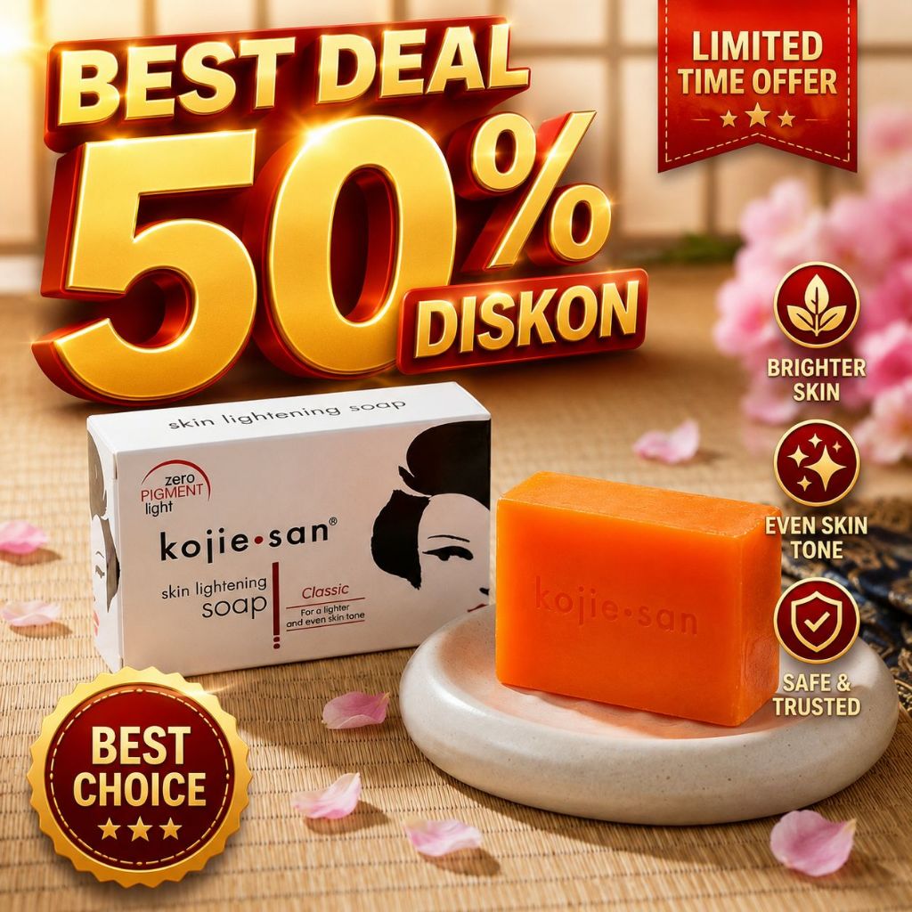 KOJIE-SAN Sabun Mandi Batang 65gr Skin Brightening Soap With Kojic Acid Mencerahkan Kulit