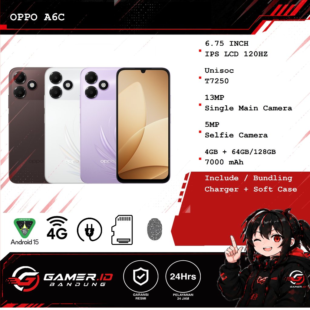 Jual OPPO A6C 4GB 64GB/128GB 6.75 INCH IPS LCD 120HZ GARANSI RESMI INDONESIA | Shopee Indonesia