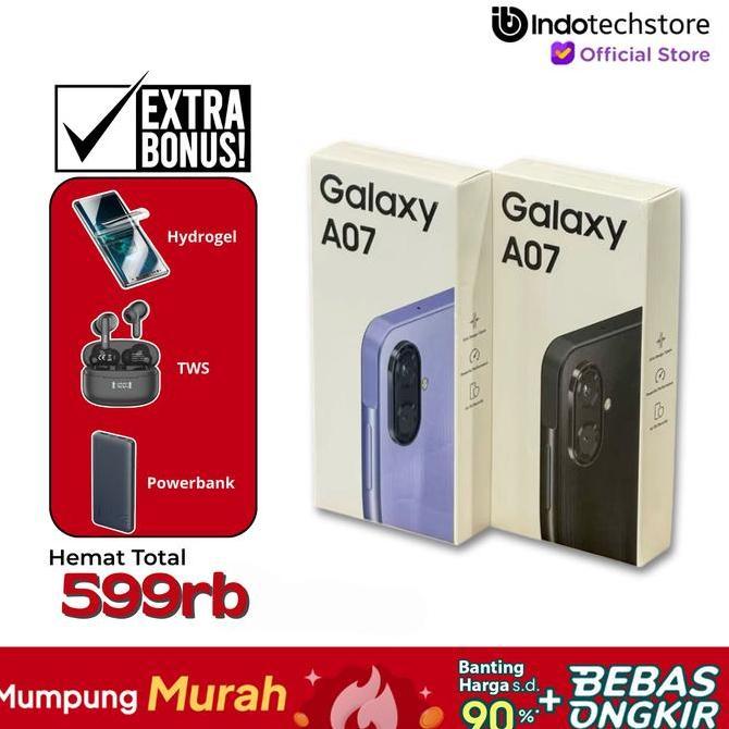 Bestseller- Samsung Galaxy A07 8/256 6/128 4/128 4/64GB Garansi Resmi Samsung Indonesia 1 Tahun
