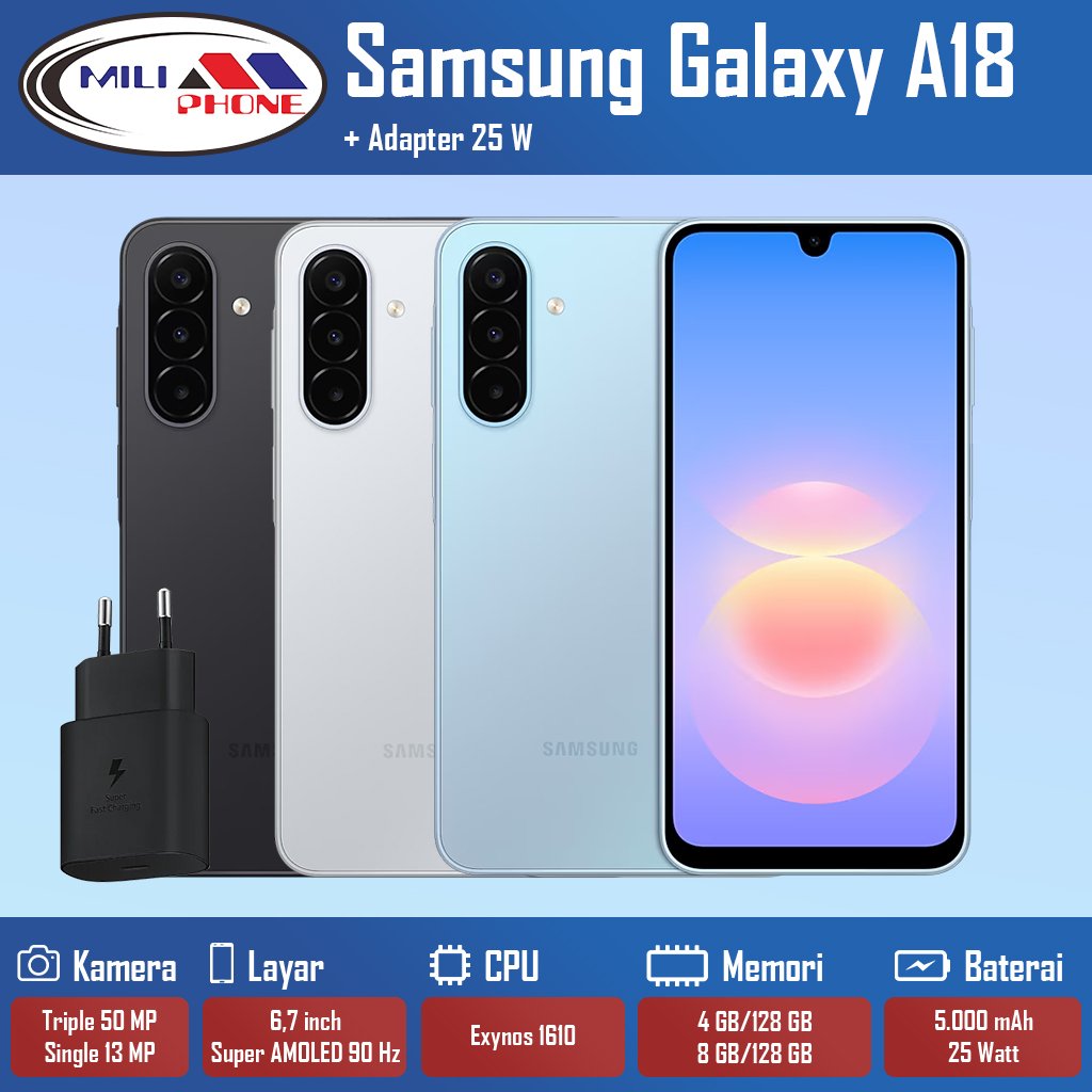 Samsung Galaxy A18 Garansi Resmi 1 Tahun