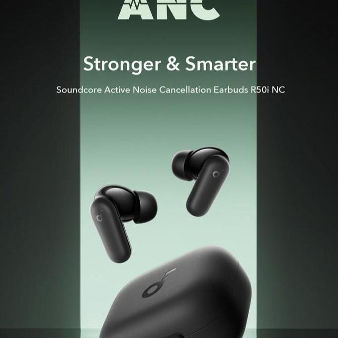 HARGA DISKON !!! NEW MODEL TWS Anker ANC Pink Soundcore R50i NC Earbuds Adaptive Noise Canceling Headset Earphone Bluetooth 5.4 TWS Low Latency for Game Long Live Battery 4 Mics Waterproof IP54 Tahan Air - A3959 Pink Black White Green Blue Original