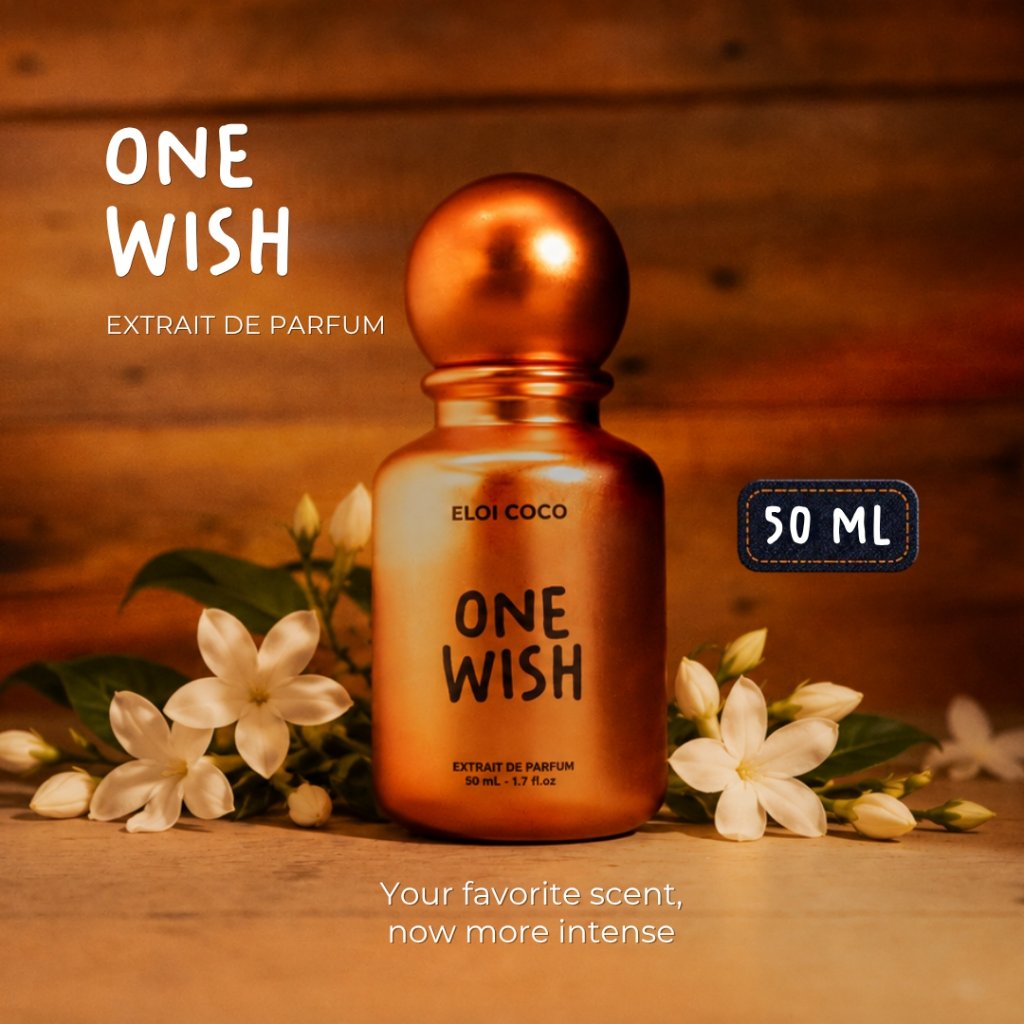 Eloi Coco One Wish Extrait de Parfum 50ml - Parfum Tahan Lama 12 Jam Fresh Clean Floral Vanilla Unisex